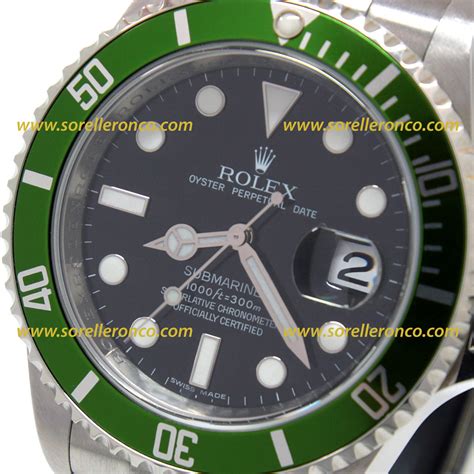 cerco rolex 50 anniversario anno 2006 ghiera verde|rolex date 16610 prezzo.